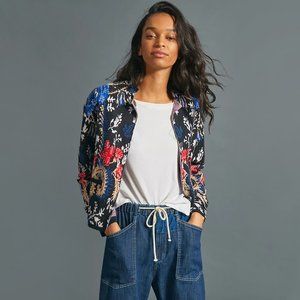 Pilcro and the Letterpress | Debra Floral Cropped Sweater Jacket | NWT